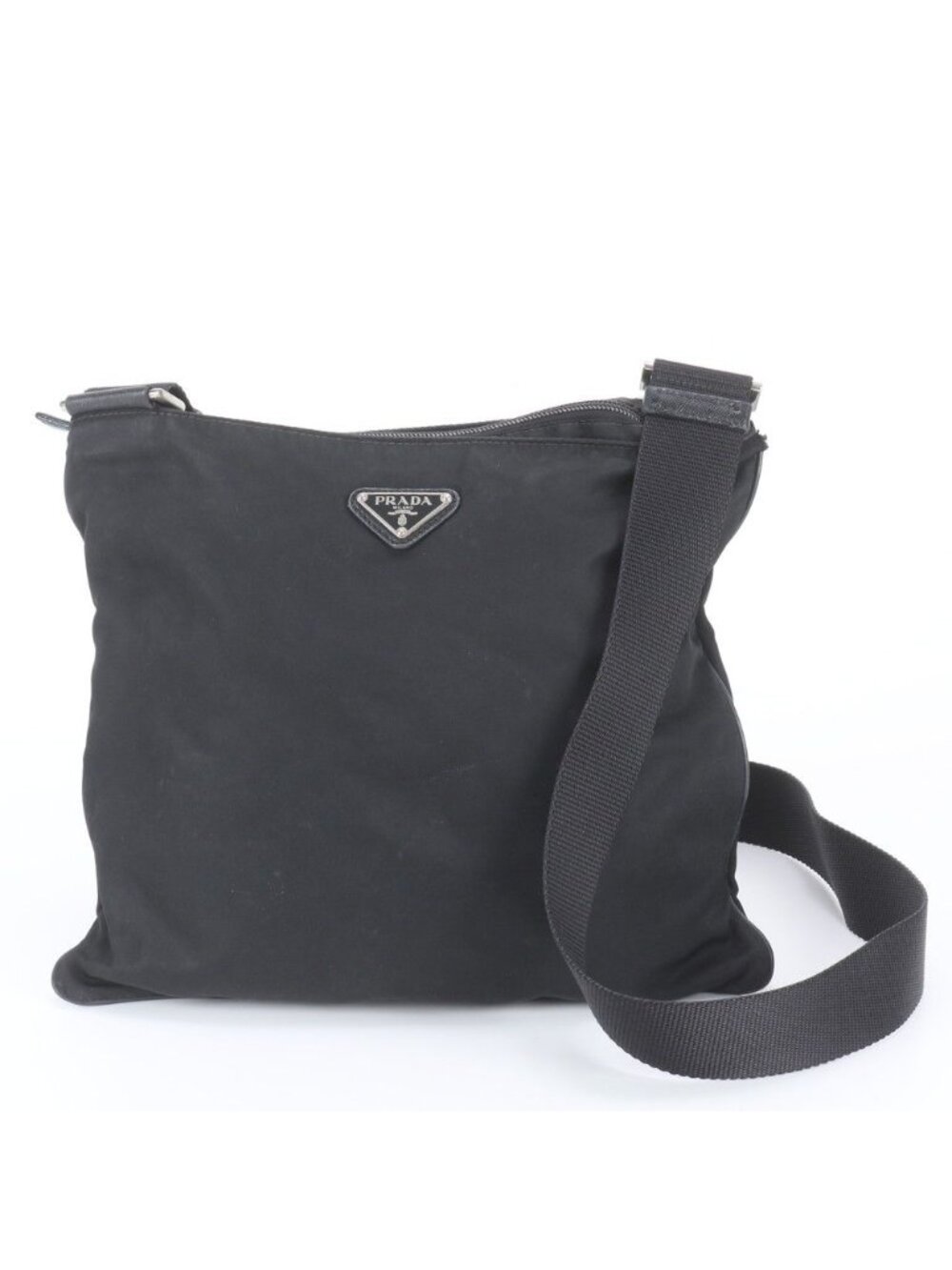 Prada Tessuto Nylon Triangle Logo Shoulder Bag Crossbody Messenger
